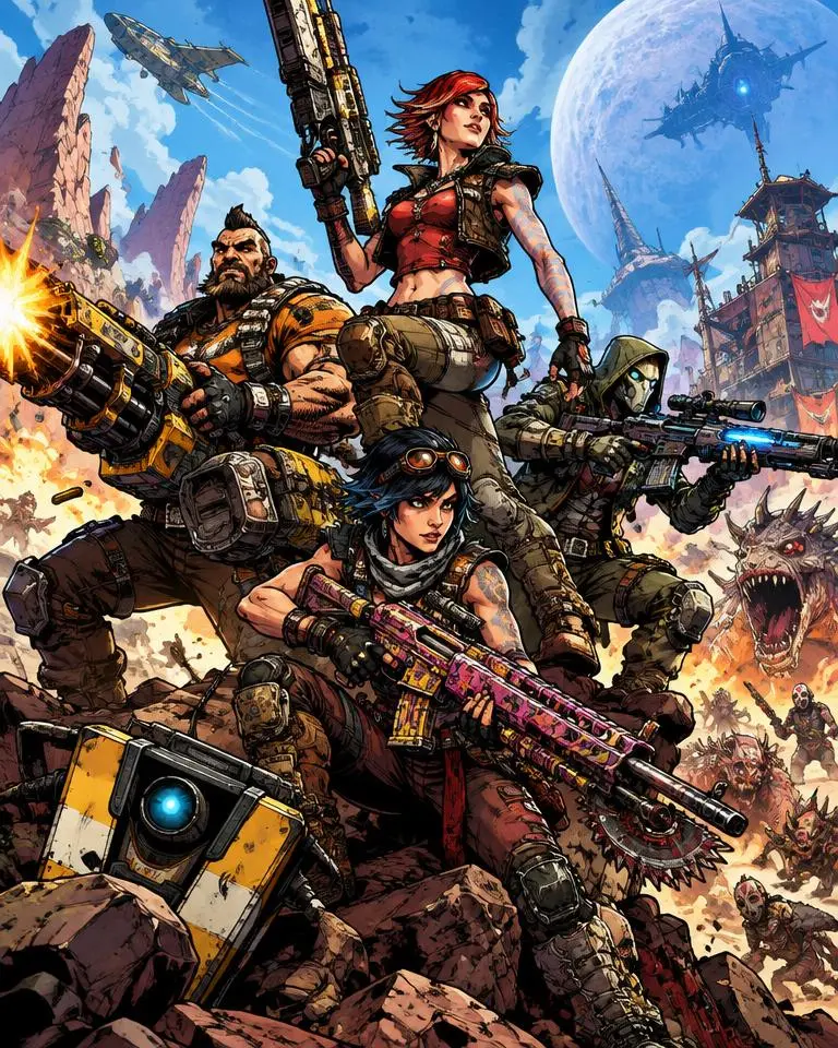 Original concept artwork for Borderlands 4