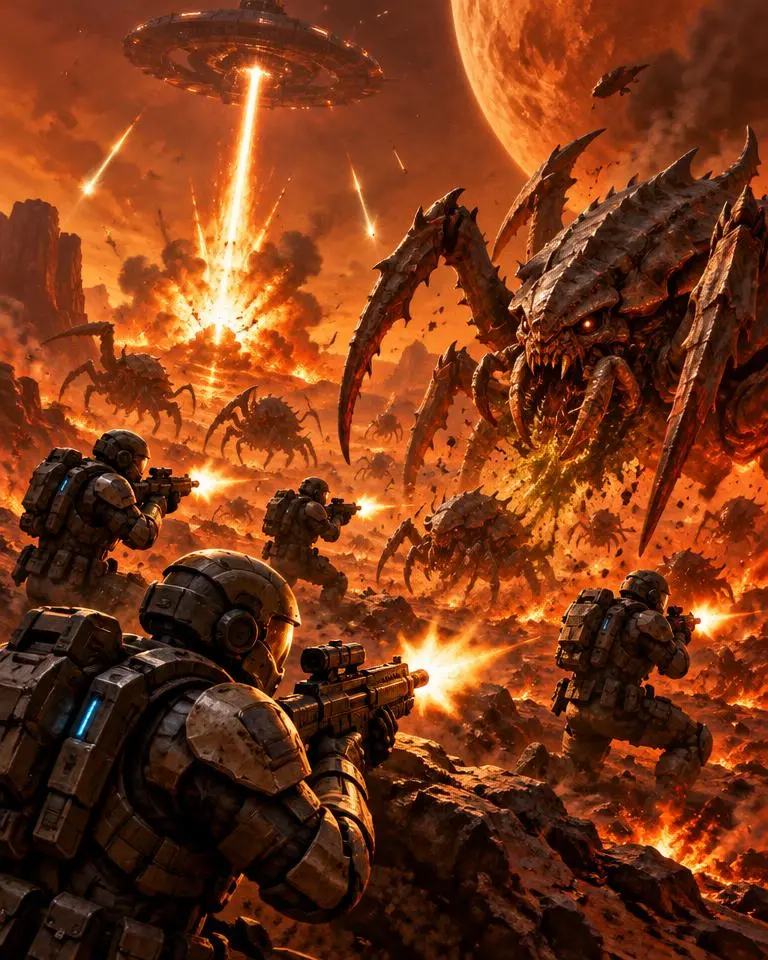 Original concept artwork for Helldivers 2
